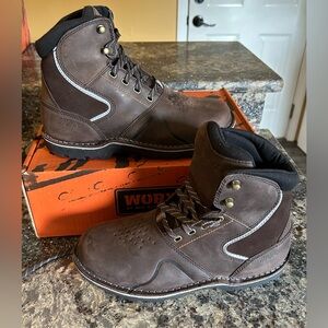 Red Wing Shoes WORX TALUS WOMEN'S 6" LACE-UP 5131 BROWN STEEL TOE